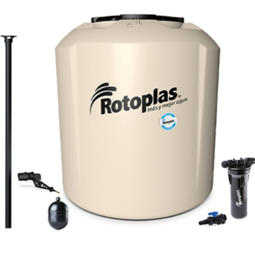 Tinaco Tricapa PLUS+ ROTOPLAS 1100 Litros (incluye accesorios y filtro)